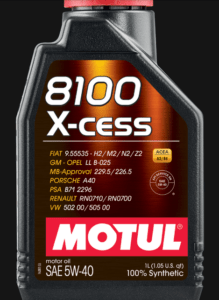 8100 X-cess 5W40 100% Synthetic SN A3/B4 4L