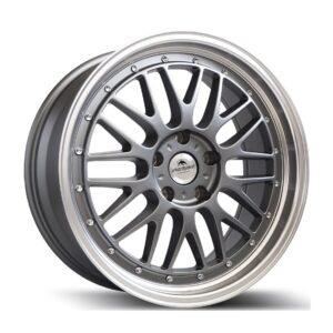 Brave 8,5x19 5x112 ET35 Gun Metal Matt Machined Lip