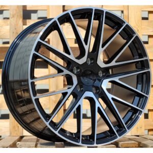 Porsche Style 375 11.5x21 5x130 ET67 Black Face Machined