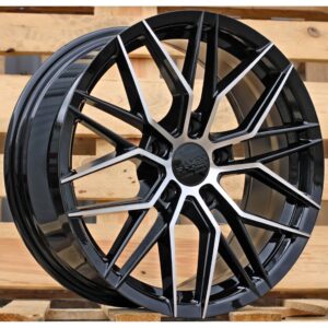 Haxer 5 7.5x17 5x112 ET40 Black Face Machined