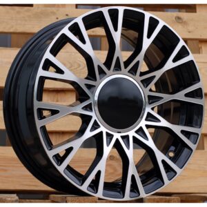 Fiat Style 1283 6.5x16 4x98 ET35 Black Face Machined