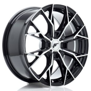 JR Wheels JR49 17x8 ET20-40 4H BLANK Gloss Black Machined Face