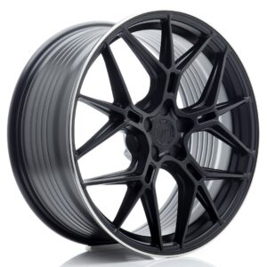 JR Wheels JR51 20x9 ET20-51 5H BLANK Satin Black w/ Machined Lip