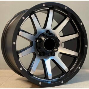 4x4 1303 9x17 5x139.7 ET0 Black Matt Face Machined