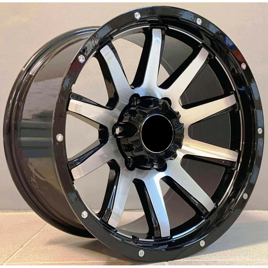 4x4 1303 9x17 6x114.3 ET0 Black Face Machined