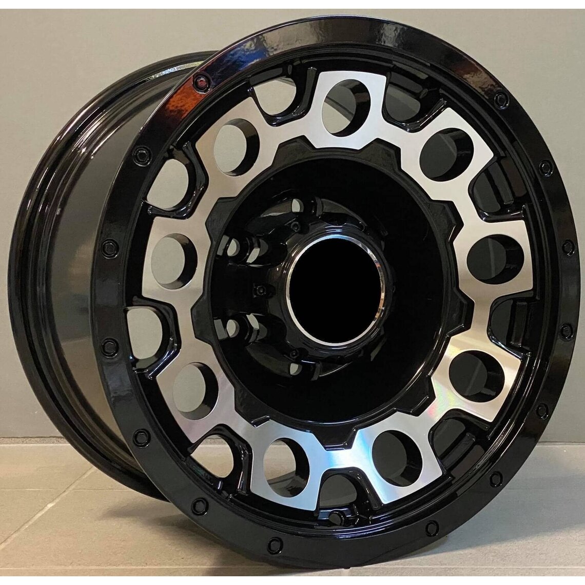 4x4 1534 9x16 6x139.7 ET0 Black Face Machined