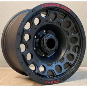 4x4 1534 9x16 6x139.7 ET0 Black Matt Milling Red