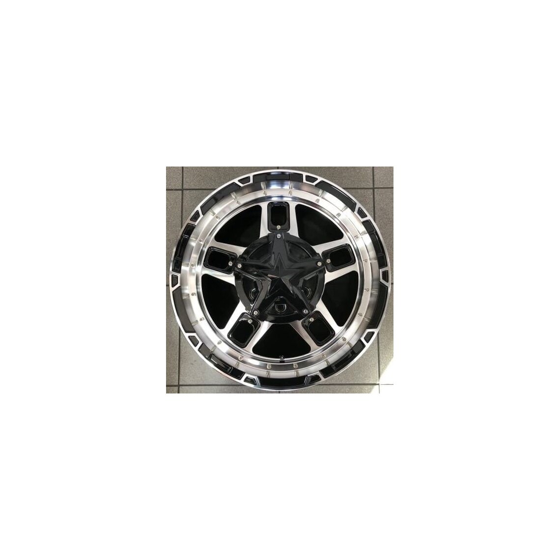 4x4 1688 9x17 6x139.7 ET15 Black Face Machined