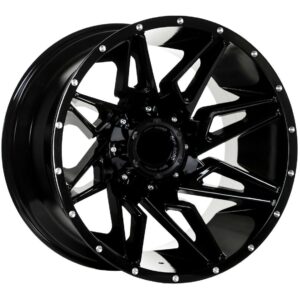 4x4 218 12x20 6x139.7 ET-44 Black Glossy
