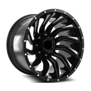 4x4 224 12x20 6x139.7 ET-44 Black Glossy Milling