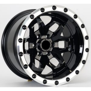 4x4 2836 10x16 6x114.3 ET-44 Black Glossy Lip