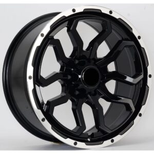 4x4 3378 8x16 6x139.7 ET-12 Black Glossy Lip