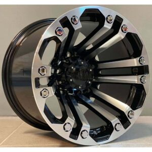 4x4 6009 10x15 5x139.7 ET-44 Black Face Machined