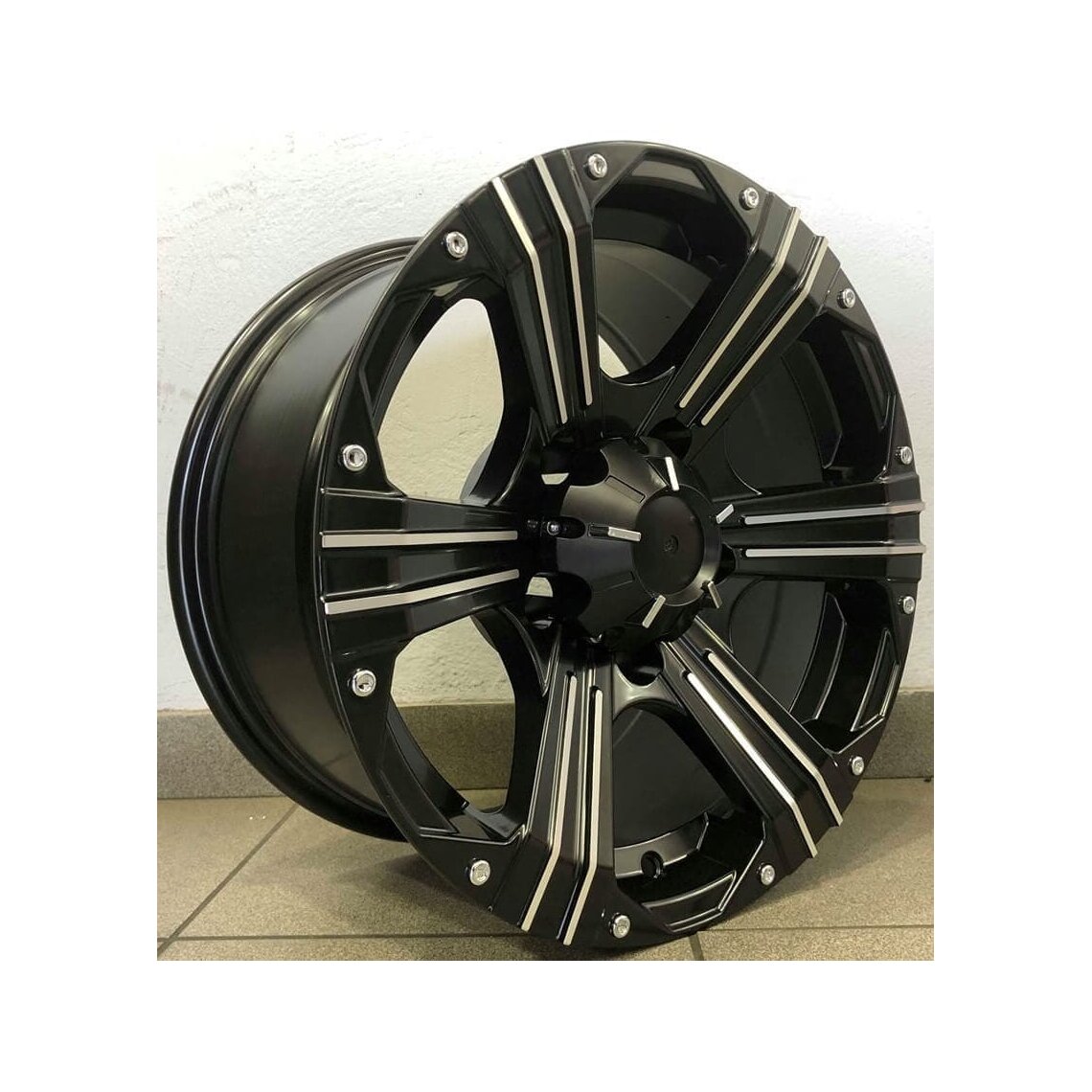 4x4 6040 8x16 5x139.7 ET0 Black Matt Face Machined