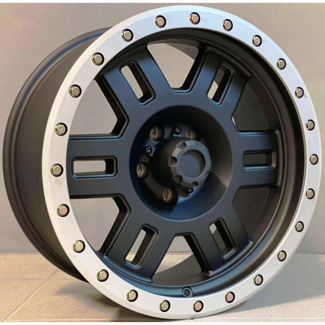 4x4 6222 9x18 5x114.3 ET-12 Black Matt Lip