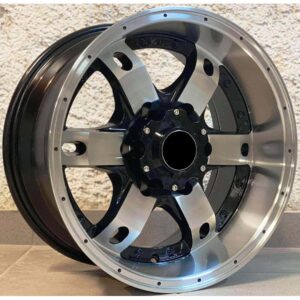 4x4 749 8x16 6x139.7 ET-10 Black Face Machined