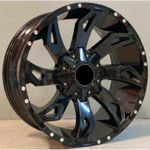 4x4 8075 9x20 6x114.3/120 ET0 Black Glossy Lip