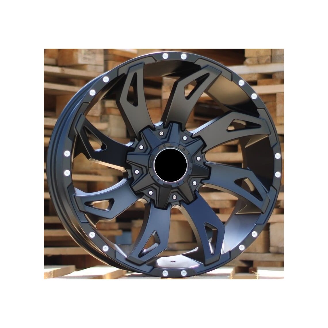 4x4 8075 9x20 6x135/139.7 ET0 Black Matt Lip