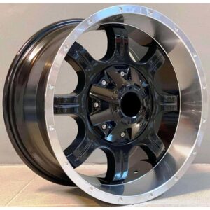 4x4 901 9x17 5x114.3 ET-12 Black Glossy Lip