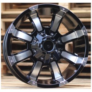 4x4 904 9x17 6x139.7 ET-12 Black Face Machined
