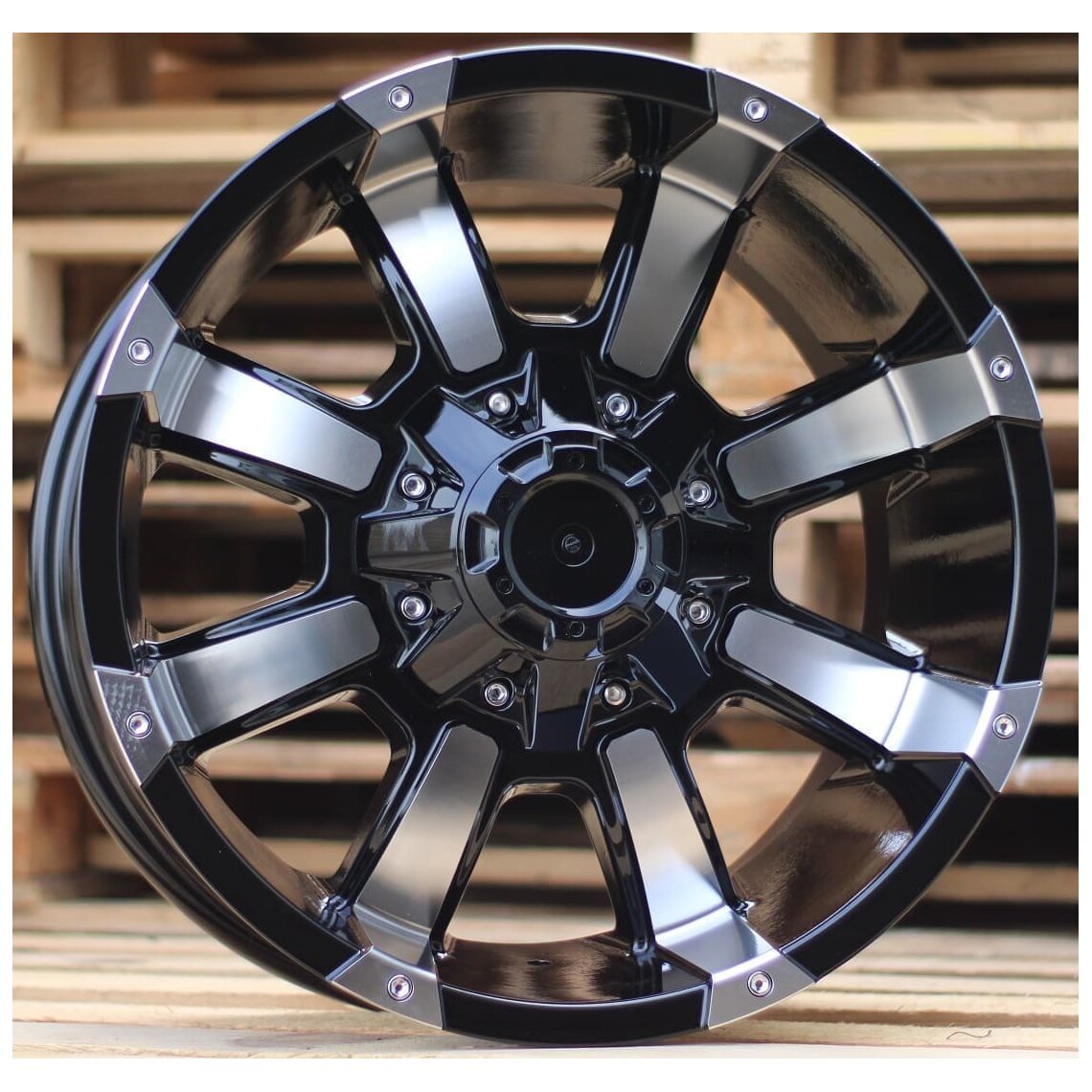 4x4 904 9x17 6x139.7 ET-12 Black Face Machined