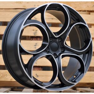 Alfa Romeo Style 2387 8x20 5x110 ET34 Black Matt Face Machined