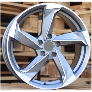 Audi Style 5185 8x18 5x112 ET45 Gun Metal Face Machined