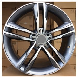 Audi Style 555 7x16 5x100 ET35 Gun Metal Face Machined