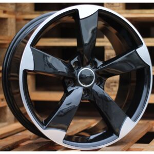 Audi Style 661 7.5x17 5x112 ET35 Black Face Machined