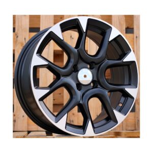 Fiat Style 1675 6.5x16 4x98 ET35 Black Matt Face Machined