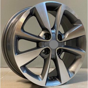 Hyundai Style 1122 6x16 4x100 ET50 Gun Metal Face Machined