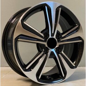 Hyundai Style 1627 6x15 4x100 ET48 Black Face Machined