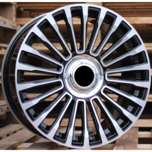 Land Rover Style 1365 9x22 5x108 ET45 Black Face Machined