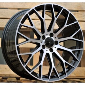 Mercedes Style 1180 8.5x19 5x112 ET40 Black Face Machined