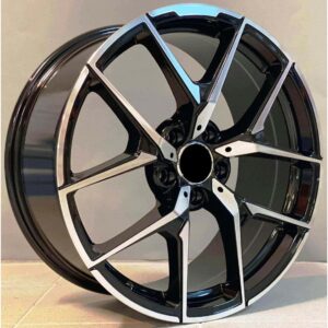 Mercedes Style 137 9.5x19 5x112 ET43 Black Face Machined