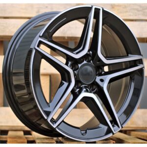 Mercedes Style 142 8x18 5x112 ET40 Black Face Machined