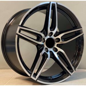 Mercedes Style 225 8.5x19 5x112 ET43 Black Face Machined