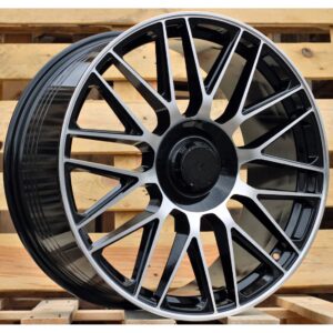 Mercedes Style 230 9.5x20 5x112 ET45 Black Face Machined