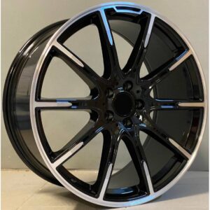 Mercedes Style 236 10.5x22 5x112 ET38 Black Face Machined