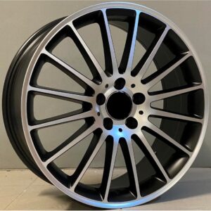 Mercedes Style 281 8x19 5x112 ET45 Black Matt Face Machined