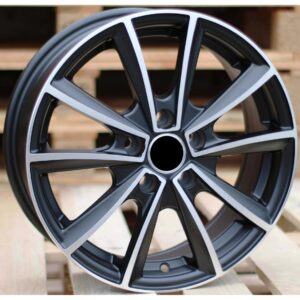 Opel Style 15 6x15 5x110 ET39 Black Matt Face Machined
