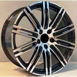 Porsche Style 1222 9.5x19 5x130 ET46 Black Face Machined