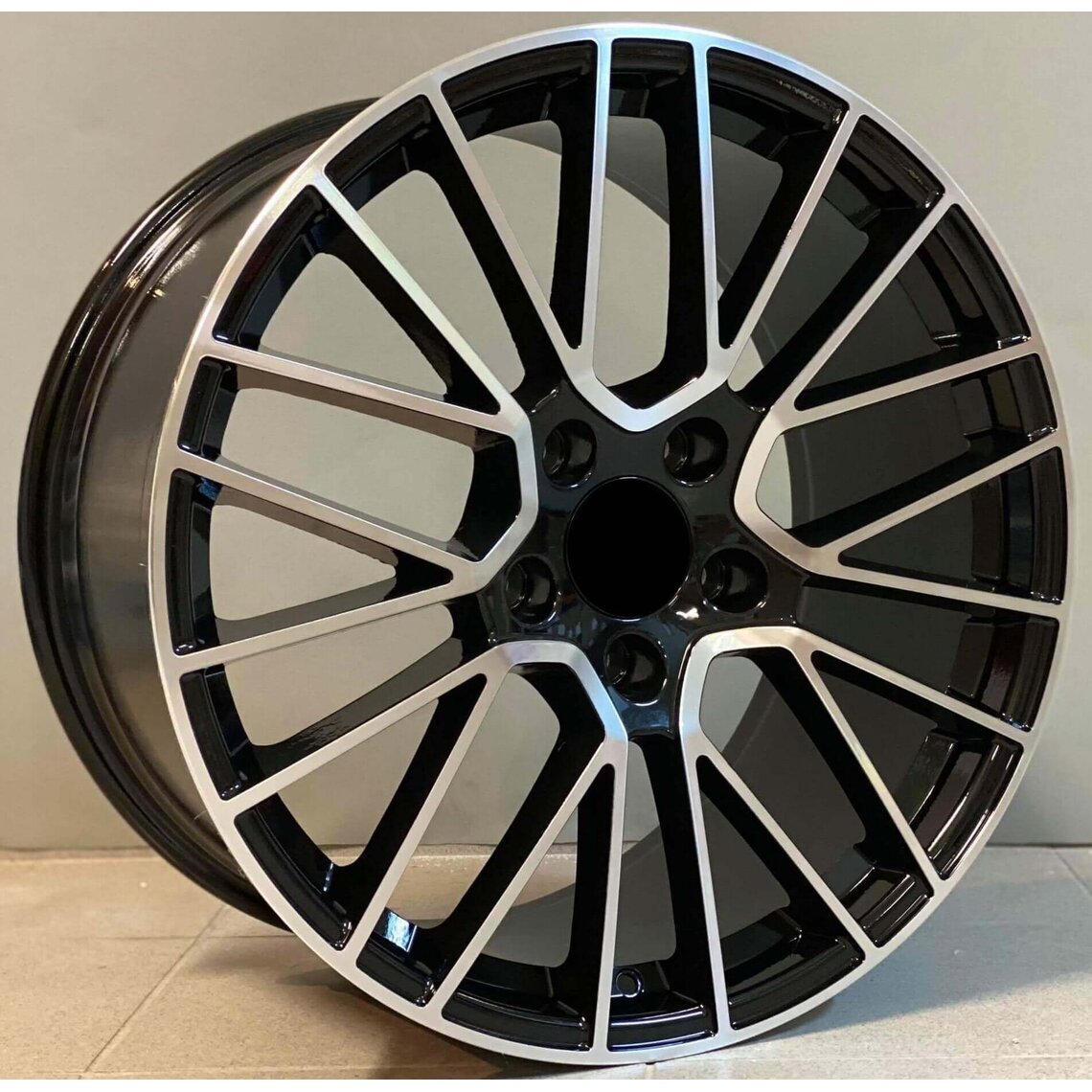 Porsche Style 179 11x21 5x130 ET58 Black Face Machined