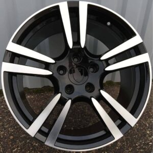 Porsche Style 677 8x18 5x130 ET50 Black Face Machined