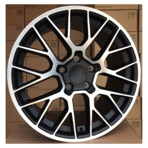 Porsche Style 998 11x19 5x130 ET55 Black Matt Face Machined