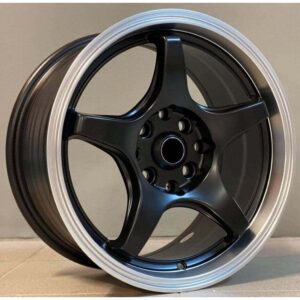 Racing 5803 7.5x15 4x100/114.3 ET35 Black Matt Lip