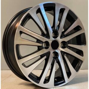 Toyota Style 1438 5.5x15 4x100 ET45 Black Face Machined