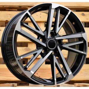 Toyota Style 255 7x17 5x100 ET50 Black Face Machined