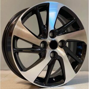 Toyota Style 458 5.5x15 4x100 ET45 Black Face Machined
