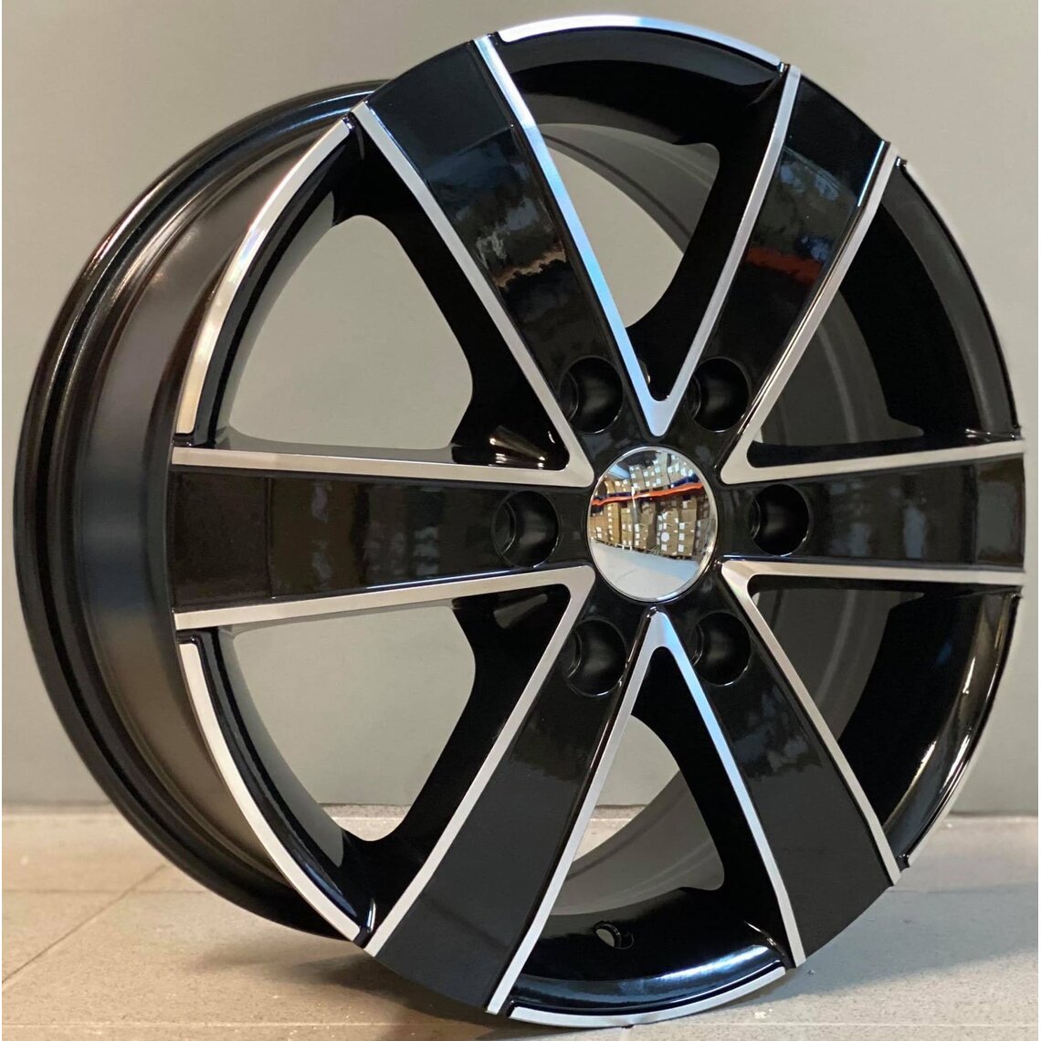 Van Style 474 7x16 6x130 ET60 Black Face Machined